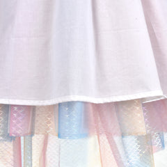 Girls Dress Sequin Wedding Hi-low Tulle Skirt Tutu Flutter Sleeve Size 3-12 Years