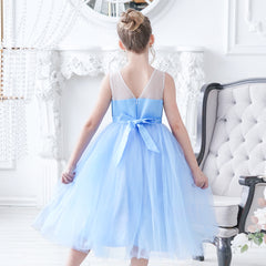 Flower Girls Dress Lace Hem Wedding First Communion Size 6-14 Years