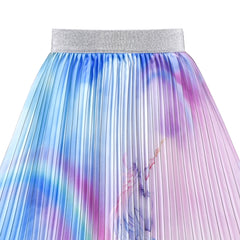 Girls Skirt Pleated Bow Tie Back School Uniform Size 6-14 Years