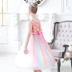 Flower Girl Dress Sequin Bridesmaid Wedding Party Size 5-14 Years