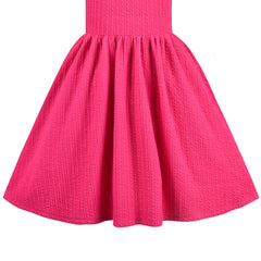 Girls Dress Christmas Stripe Pearl Vintage Party Holiday Long Sleeve Size 6-12 Years