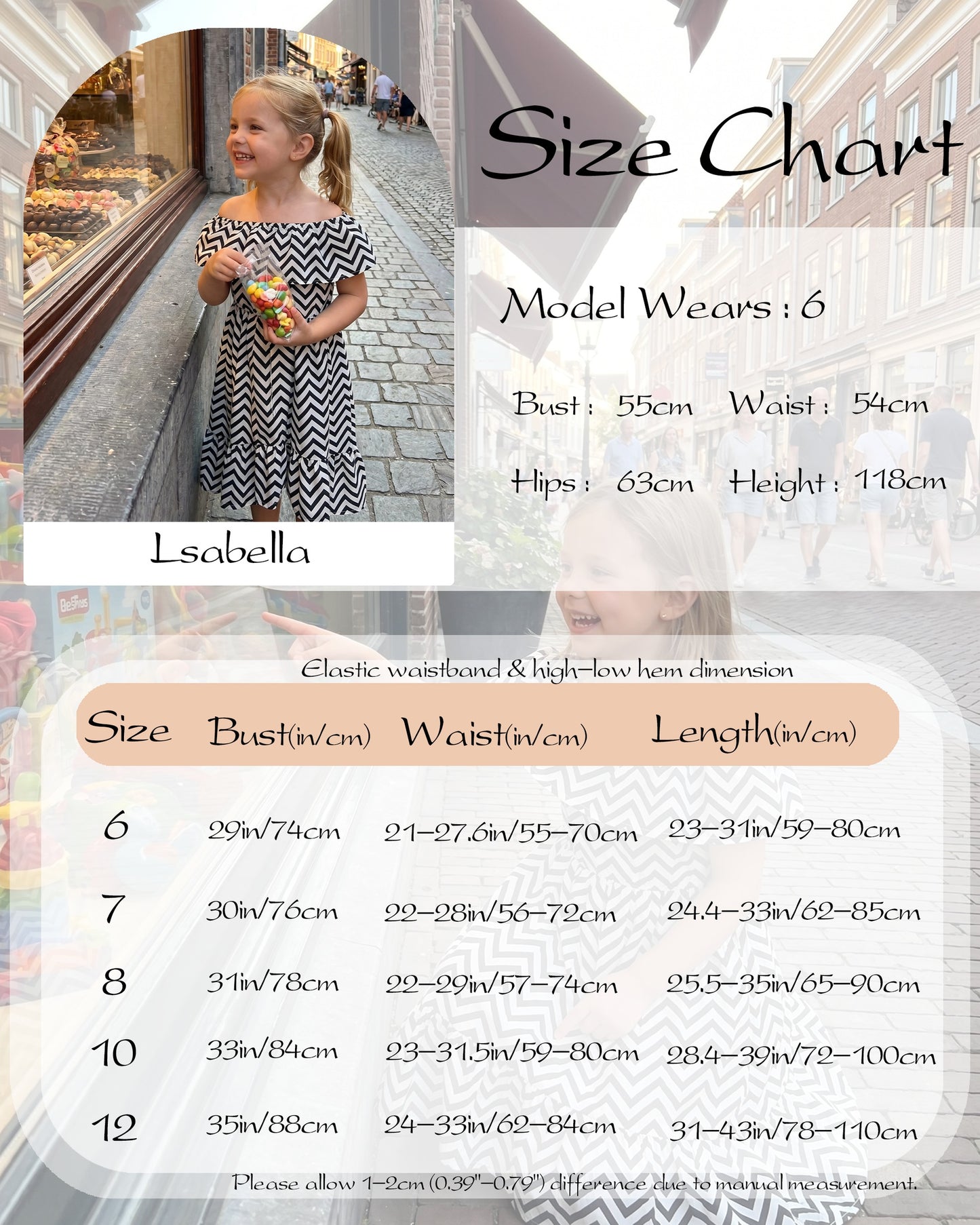 Girls Dress Black White Chevron Off Shoulder Sleeveless Casual High Low Chiffon Sundress Black White Chevron