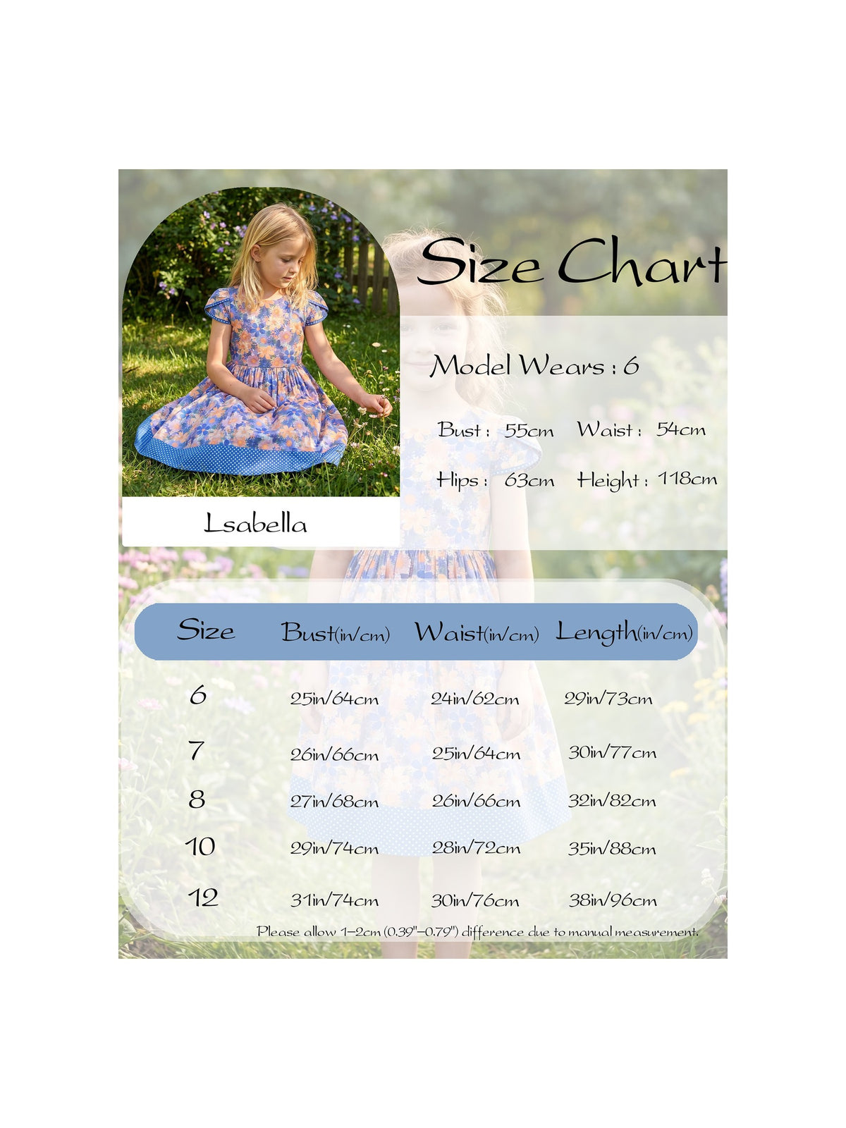 Girls Dress Pink Bow Polka Dot Print Puff Sleeve Casual Cotton Dress With Pockets Blue Floral