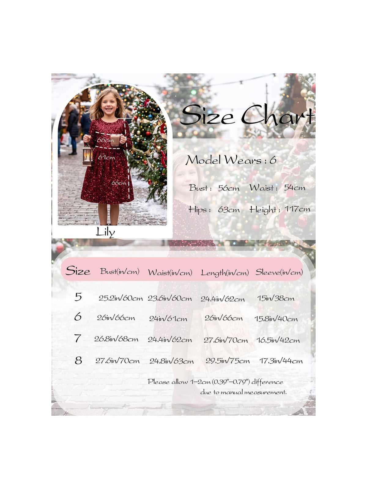 Girls Dress Emerald Sparkle Sequin Long Sleeve Christmas Holiday New Year Celebration Red Sequin