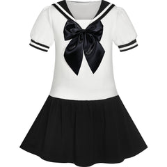 Girls Dress Sailor Cosplay School Uniform Navy Suit Size 6-14 Years