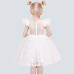Flower Girls Dress Tiered Skirt Bridesmaid Wedding Size 4-12 Years