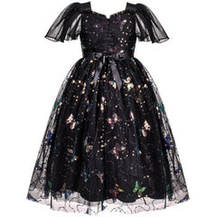 Flower Girls Dress Lace Hem Wedding First Communion Size 6-14 Years