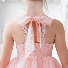 Girls Dress Flower Sparkling Sequins Belted Tulle Party Size 4-14 Years