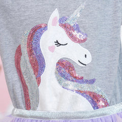 Girls Dress Short Sleeve Rainbow Tulle Skirt Birthday Party Size 4-10 Years