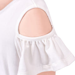 Girls Dress Short Sleeve Rainbow Tulle Skirt Birthday Party Size 4-10 Years