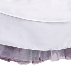 Girls Dress Christmas Vintage V-neck Hollow Back Gold Star Bow Tie Size 6-12 Years