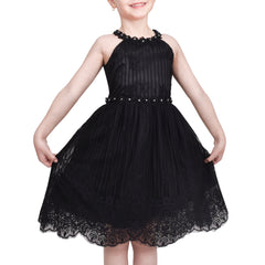 Girls Dress Butterfly Embroidered Halter Dress Party Size 5-12 Years