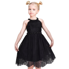 Girls Dress Butterfly Embroidered Halter Dress Party Size 5-12 Years