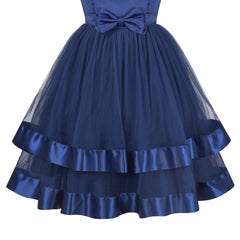 Girls Dress Sleeveless Ball Gown Wedding Party Pageant Size 6-12 Years