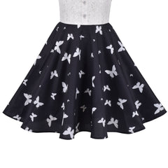 Girls Dress Lace Pearl Plum Blossom Elegant Princess Dress Size 4-14 Years