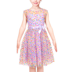 Girls Dress Dot Star Lace Dress Size 6-12 Years
