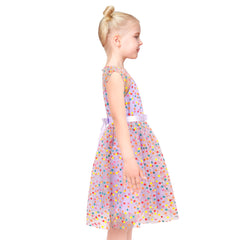 Girls Dress Dot Star Lace Dress Size 6-12 Years