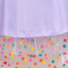 Girls Dress Dot Star Lace Dress Size 6-12 Years