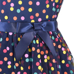 Girls Dress Dot Star Lace Dress Size 6-12 Years