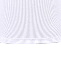 Girls T-shirt Crop Top Lettuce Trim Ribbed Knit Button Casual Size 4-10 Years