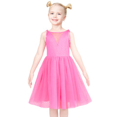 Girls Dress Multicolor Rainbow Bow Tie Butterfly Tulle Party Princess Size 4-14 Years