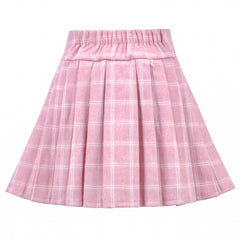 Girls Skirt Pleated Bow Tie Back School Uniform Size 6-14 Years
