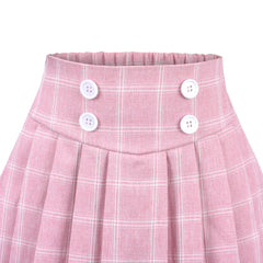 Girls Skirt Pleated Bow Tie Back School Uniform Size 6-14 Years