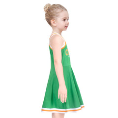 Girls Dress Halloween Pretend Police Uniform Necktie Short Sleeve Size 4-8 Years