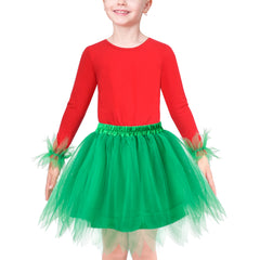 Girls T Shirt Tutu Skirt 2pc Pack Unicorn Ice Cream Rainbow Short Sleeve Size 4-10 Years