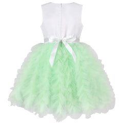 Girls Dress Birthday Princess Ruffle Dress Cake Balloon Print Size 1-10 Years