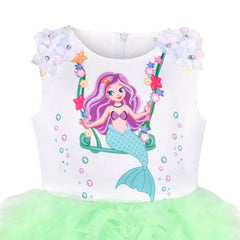 Girls Dress Birthday Princess Ruffle Dress Cake Balloon Print Size 1-10 Years