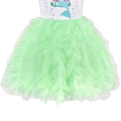 Girls Dress Birthday Princess Ruffle Dress Cake Balloon Print Size 1-10 Years