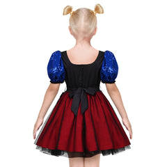 Girls Dress Clown Costume Halloween Carnival Of Cultures Rose Monday Size 4-10 Years