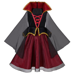 Girls Halloween Costume For Dalmatians Cloak Wig Headband Gloves Size 4-14 Years