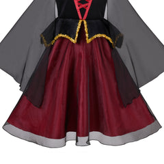 Girls Halloween Costume For Dalmatians Cloak Wig Headband Gloves Size 4-14 Years