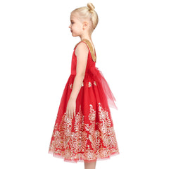 Flower Girls Dress Illusion Yoke Pageant Coffe Wedding Party Size 6-14 Years