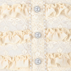 Girls Dress Flower Lace Collar Skirt Dress Size 4-14 Years