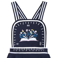 Girls Dress Suspender Skirt School Uniform Bow Tie Size 4-14 Years