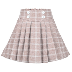Girls Skirt Pleated Bow Tie Back School Uniform Size 6-14 Years