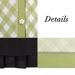 Girls Outfit Set 2 Piece Plaid Knit Cardigan Pleated Skirt Size 6-10 Years