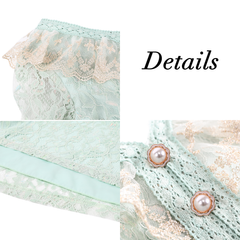 Girls Dress Flower Lace Collar Skirt Dress Size 4-14 Years