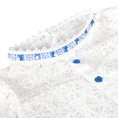 Girls Dress Lace Pearl Plum Blossom Elegant Princess Dress Size 4-14 Years