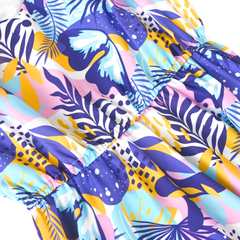 Girls Dress Flower Print Hanky Hem With Necklace Size 6-14 Years