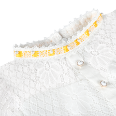 Girls Dress Lace Pearl Plum Blossom Elegant Princess Dress Size 4-14 Years