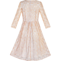 Women Sleeveless Sequin Sexy Chiffon Party Dress