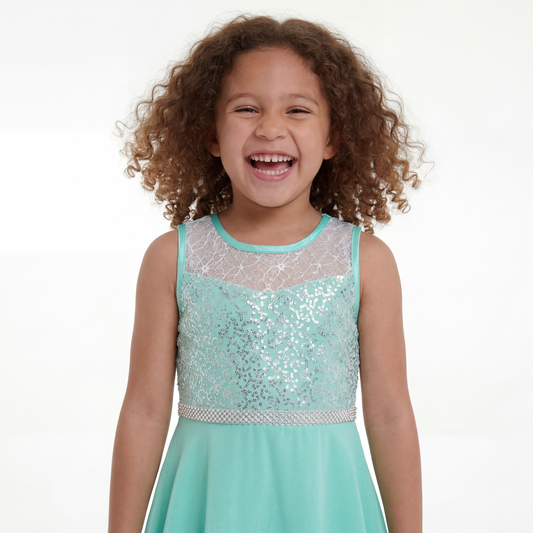 Girls Dress Rhinestone Chiffon Bridesmaid Dance Ball Maxi Gown Size 6-14 Years