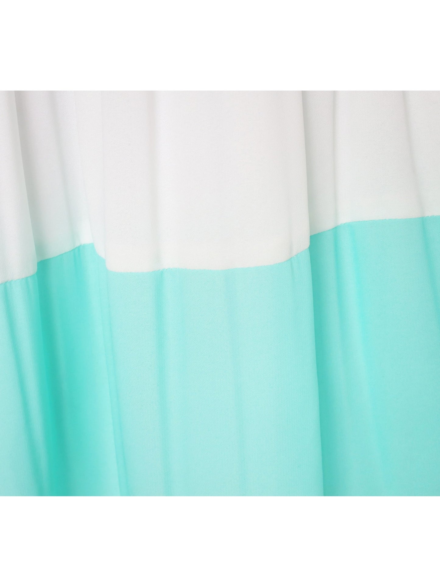 Girls Dress Pleated Collar Color Block Chiffon Sundress Green