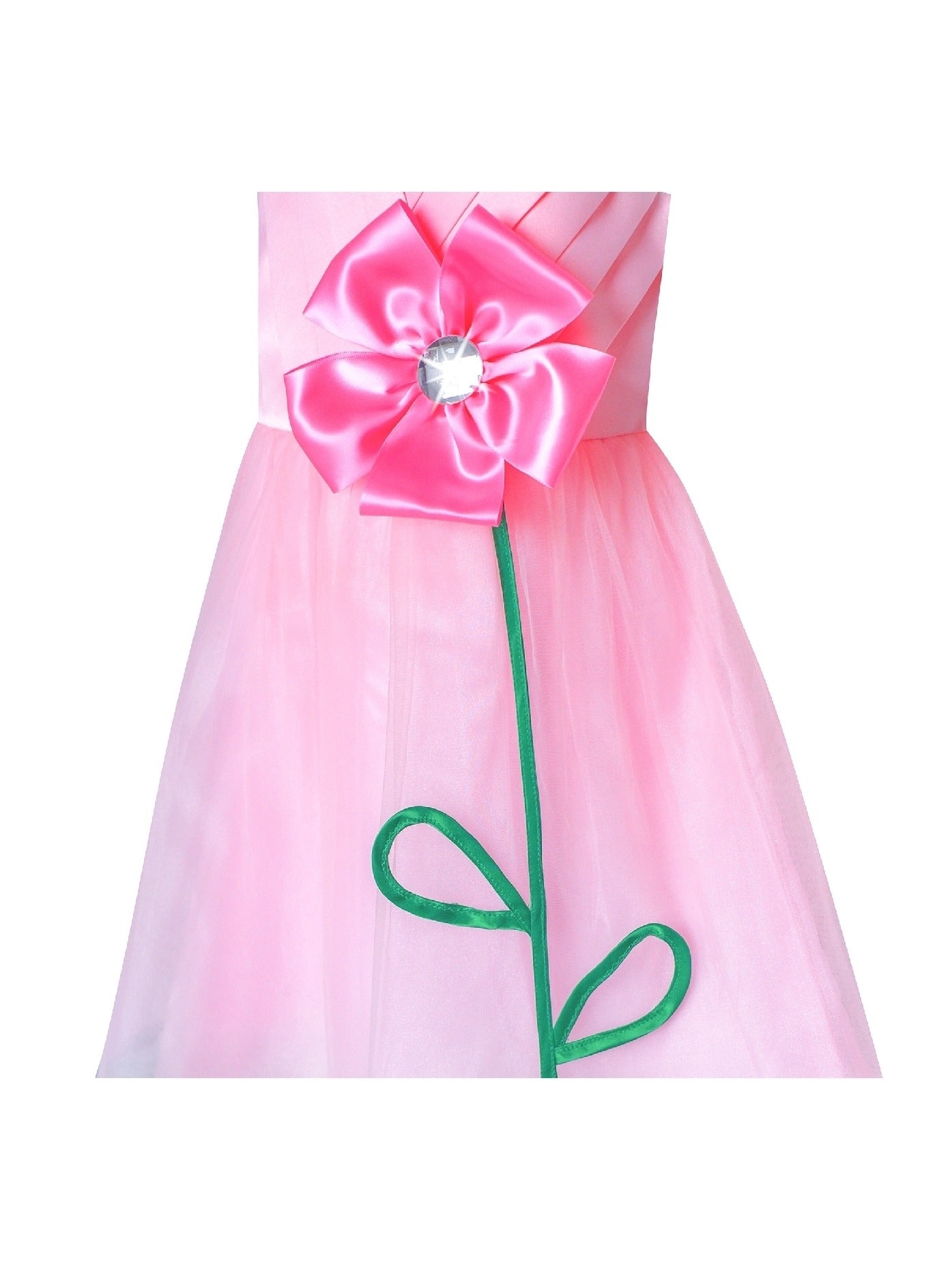 Flower Girls Dress Sparkling Sequin Wedding bridesmaid Dress Pink