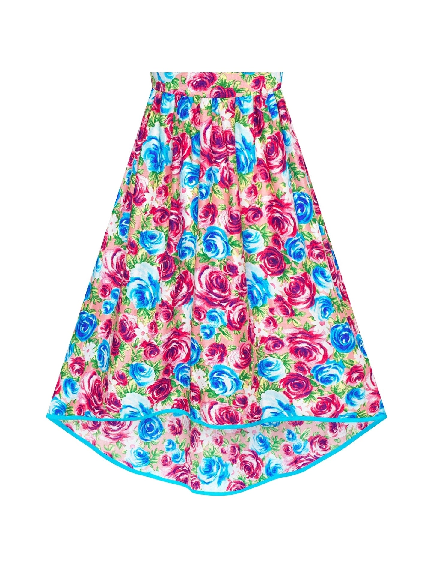 Girls Dress Flower Cotton Casual Summer Beach Holiday Multi-Color