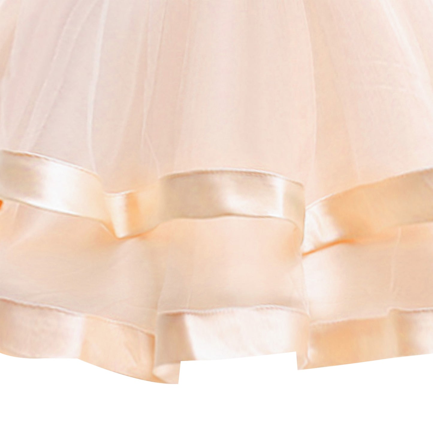 Girls Dress Long Sleeve Burgundy Ball Gown Wedding Party Pageant Beige